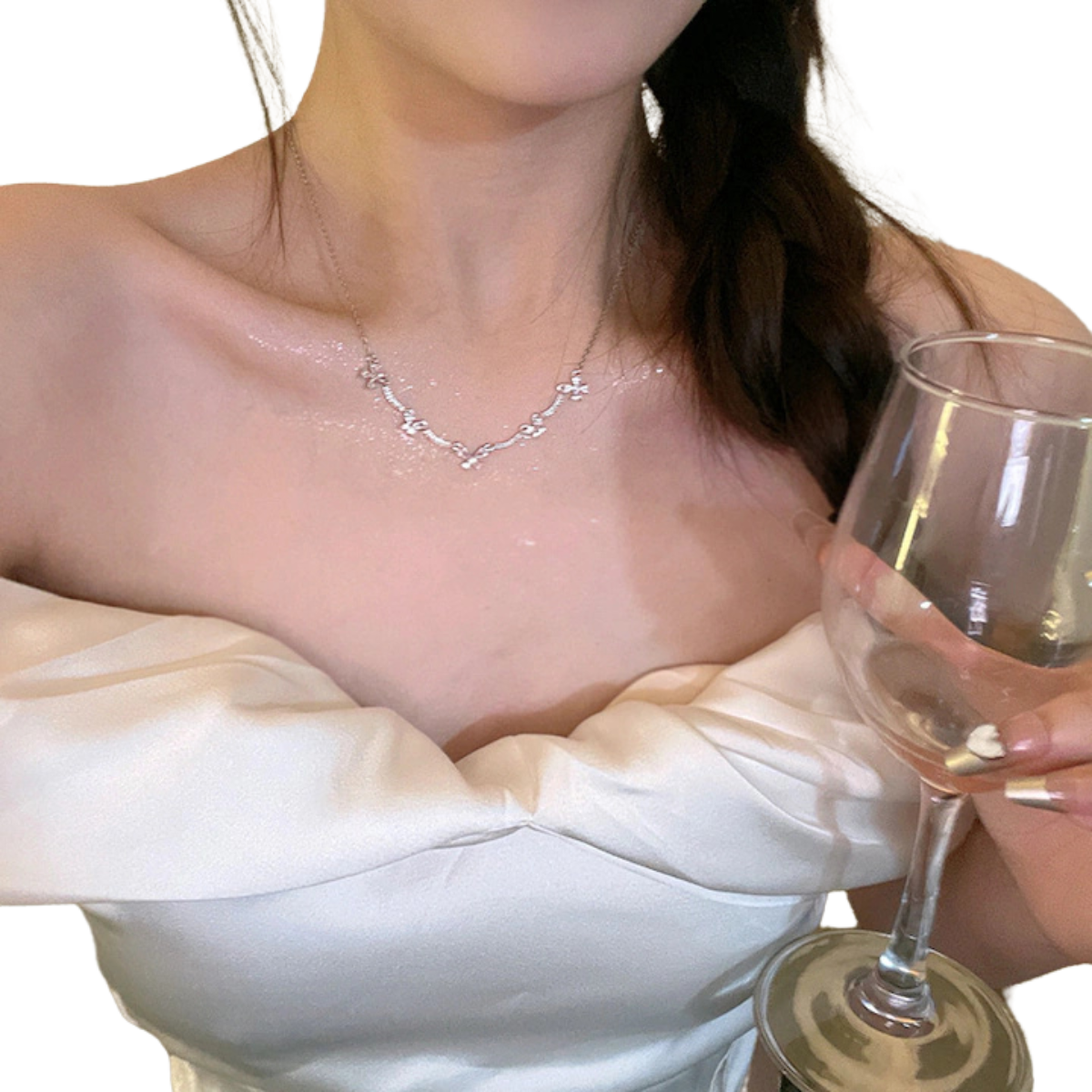 Colier model Funda Argintiu