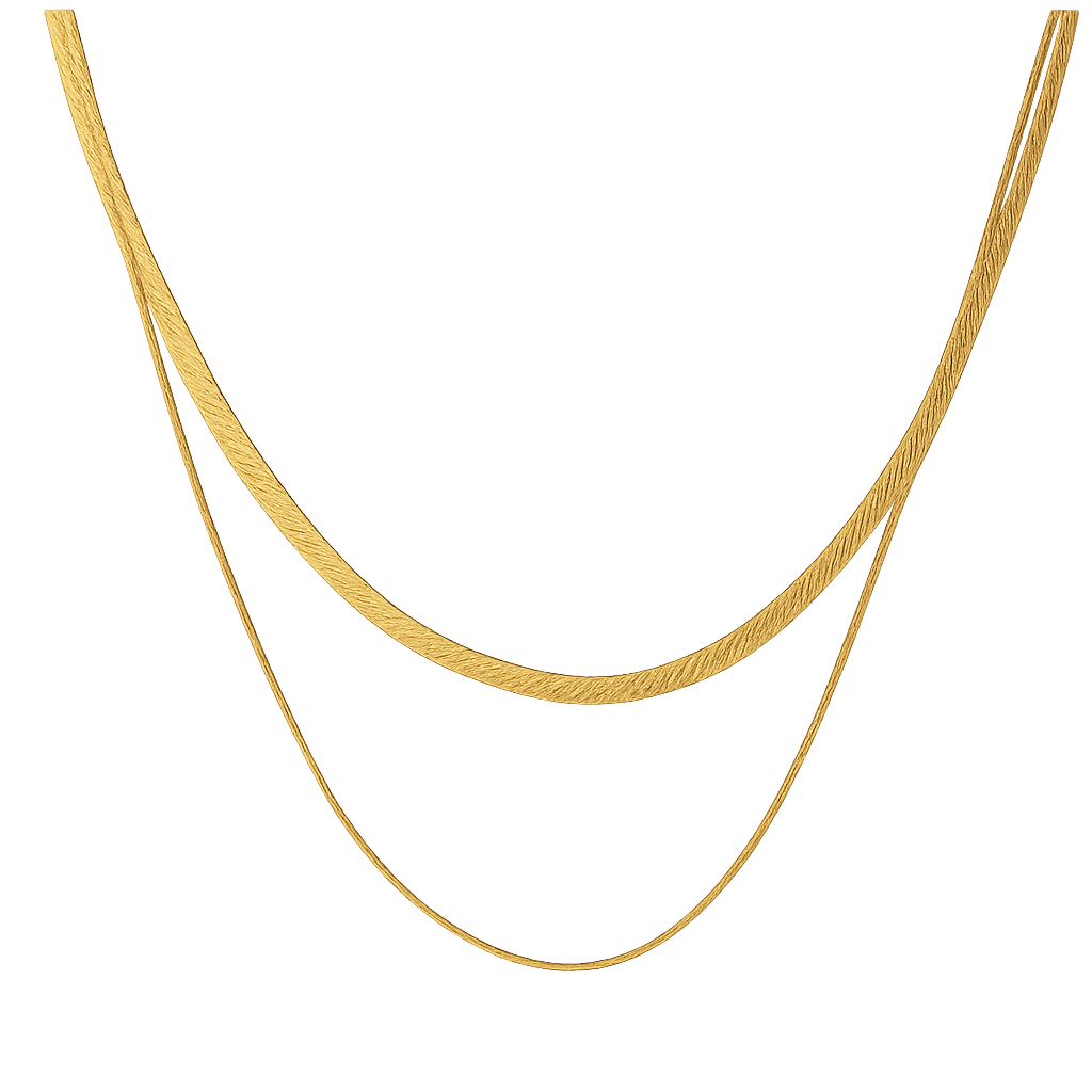 Set Colier model Snake Auriu