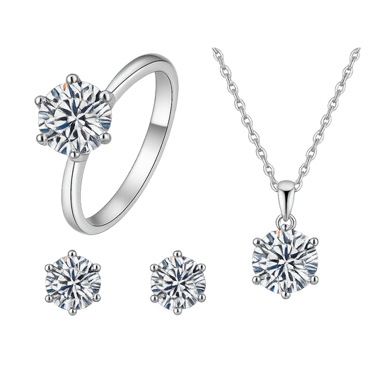 Set cadou Bijuterii Clasic V2 Argintiu