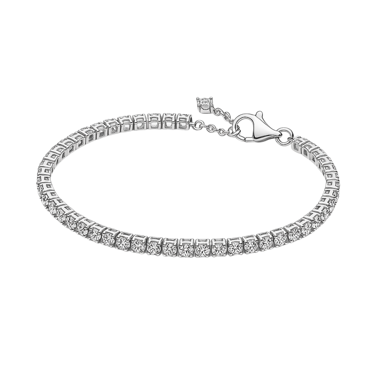 Brățară model Tennis Alb / Argintiu