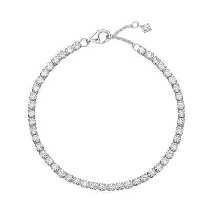 Brățară model Tennis Alb / Argintiu