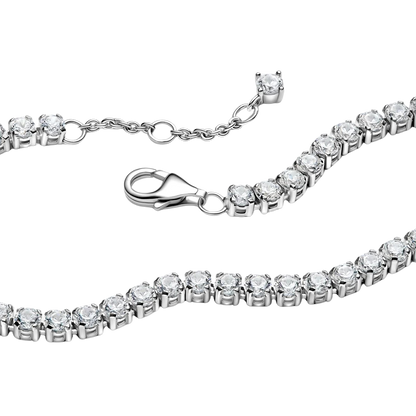 Brățară model Tennis Alb / Argintiu