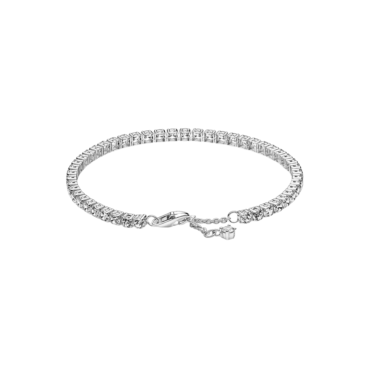 Brățară model Tennis Alb / Argintiu