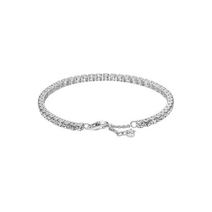 Brățară model Tennis Alb / Argintiu